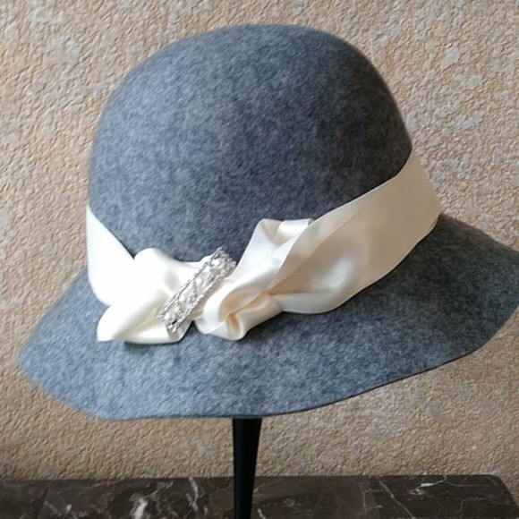 Retro Cloche Bucket Hat Wool Felt Like New - Picture 6 of 9